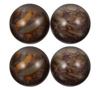 DOITOOL 4pcs Stone Massage Hand Balls for Seniors, Portable Baoding Exercise Handballs with Glossy Finish and Delicate Craftsmanship, for Hand Rehabilitation, Muscle, and Home Decor