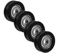 DOITOOL 4pcs U Type Wheel for Doors Track with Stable Structure, Pom Material Sliding Wheel Pulley Roller Guide for Sliding Doors and Windows, to Replace Old Accessories in Daily Life