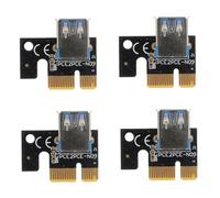 DOITOOL 4pcs USB 3.0 to Pci-e 1x to 16x Adapter Cards High Performance Stable Mining Riser Converters Black Pcb Computer Accessories for Gaming and Mining