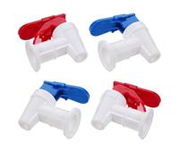 DOITOOL 4pcs Water Cooler Faucet Replacement with Lock Red Hot Tap and Blue Cold Tap Plastic Water Dispenser Valves for Home Office Easy Install Smooth Flow Compatibility