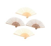 DOITOOL 4pcs Wooden DIY Folding Fan Frames for Handcraft Making Handheld Fan Material for Cultural Events Traditional Craftsmanship Artistic Projects and Daily Use
