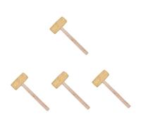 DOITOOL 4pcs Wooden Mallet Hammer for Woodworking Multi-Purpose Tool for Leathercraft and Carpentry Compact Smooth Finish for Secure Grip Construction