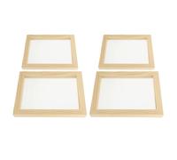 DOITOOL 4pcs Wooden Mesh Screen Frame for Paper Crafts Deckle Mold for DIY Papermaking Natural Unfinished Wood Paper Making Frame Dried Flower Screen