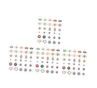 DOITOOL 4sets Alloy Eye Shaped Charms for DIY Jewelry Making Colorful Evil Eye Pendant for Necklaces Earrings Bracelets Lightweight Durable Craft Accessories 30pcs*4
