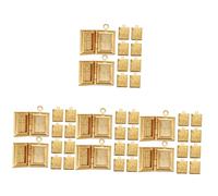 DOITOOL 4sets Bible Charms for Jewelry Making Fun Bible Shaped Pendants for DIY Crafting Durable and Fade Resistant Charms for Necklaces and Bracelets 10pcs*4