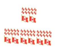 DOITOOL 4sets Canada Flag Brooch Pins Clothes Brooch Pin for Men and Women for Parties Ceremonies and Celebrations 25pcs*4