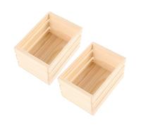 DOITOOL 4sets Wooden Crates Miniature Storage Baskets for Dollhouse Decor for Food Drink Organization Realistic Design with Authentic Detailing Versatile Mini Accessories for Mini 2pcs*4