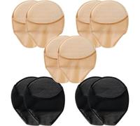 DOITOOL 5 Pairs Non-Slip Half Socks Forefoot Pads Moisture Absorption Comfortable Support Cotton Lace Mesh Silicone Invisible Inside The Shoe Daily Use Female Supplies