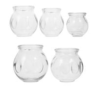 DOITOOL 5 Pcs Glass Cupping Cups Vacuum Suction and Joint Simple Structure Home Use Massage Tool