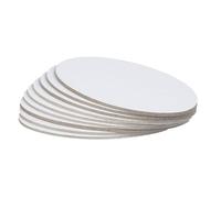 DOITOOL 5 Pcs Oval Cotton Canvas Boards Thickened Painting Panels for Oils Acrylics Tempera DIY Art Supplies Portable Drawing Boards for Artists Students