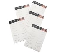 DOITOOL 5 Sheets Ladies Eyelash Stickers Black Seamless Blending High Adherence Makeup Stickers for Weddings and Stage Use