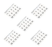 DOITOOL 5 Sheets White Pvc Tongue Drum Scale Stickers for Percussion Instruments with Visual Guidance and Accurate Scale Identification, Removable Note Markers for Practice and DIY Music