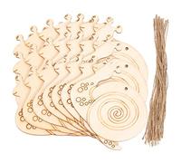 DOITOOL 50 Sets Snail Shaped Blank Wooden Slices for DIY Painting Lightweight Unfinished Wood Craft Blanks for Drawing Coloring and Home Decor Projects