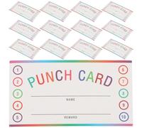 DOITOOL 50 Sheets Behavior Punch Cards and Students with Vibrant Cartoon Designs, Paper Incentive Reward Cards for Classroom and Home Use, Positive Behaviour Tracking and Reward System