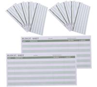 DOITOOL 50 Sheets Portable Budget Sheets Cash Binder Refills Green Horizontal Expense Tracker Cards Daily Budget Record Inserts for Personal Financial Planning