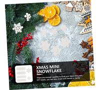 DOITOOL 500 pcs Resin Snowflake Decorations for Xmas DIY Crafts Micro Landscape Decors with Large Small Snowflakes Winter Festival Ornament for Christmas Tree and Indoor Garden Decoration