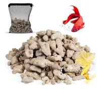 DOITOOL 500g Natural Coral Bone Aquarium Filter Media - Crushed Coral for Fish Tank to Raise Ph and Kh - Biological Filtration Stones with Mesh Bag for Freshwater Cichlid Marine and Reef Tank