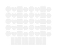 DOITOOL 50Pcs Acrylic Keychain Blanks Clear Multi Shape DIY Tags for Creative Projects Sublimation Ornaments with Stylish Pendant Blanks for Jewelry Making and Crafts