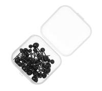 DOITOOL 50pcs Black Plastic Safety Eyes Mixed Sizes 2-6mm for Crochet Stuffed Animals DIY Craft Toy Doll Eyes Needle Felting Plush Animal Making