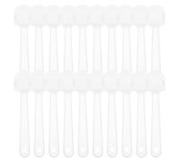 DOITOOL 50pcs Circular Abs Fan Handle Replacement Sticks with Built-in Card Slots and Predrilled Holes for Handheld Signs and Art Education