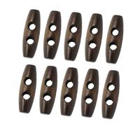 DOITOOL 50pcs Dark Coffee Oval Buttons Double Hole Durable Decorative Sewing Craft Embellishments for DIY Clothing Cardigans Scrapbooking