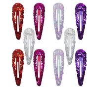 DOITOOL 50Pcs Drop-Shaped Bobby Hair Clips Woman Hair Decor Simple Style Glitter Securely Attached Easy to Wear for Parties and Sandy Beach Color