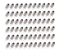 DOITOOL 50pcs E10 3.8v 0.3a Glass Small Light Bulbs round Light Bulbs for DIY Electricity Kit Bright Replacement for Physical Laboratory and Science Experiments