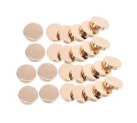 DOITOOL 50pcs Flat Gold Metal Coat Buttons Zinc Alloy Round Sewing Snaps for Blazers Jackets Suits Vintage Style Replacement Craft Fasteners for Clothing Repairs and DIY Projects