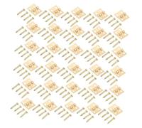 DOITOOL 50pcs Golden Butt Hinges with Nails Decorative Drawer Door Hinges for Jewelry Boxes Cabinet Furniture Lightweight Hardware for Home and Office Use