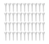 DOITOOL 50pcs Golfing Tees Plastic 4-prong Multipurpose Easy to Insert and Remove White Golf Plastic Spike Tee for Indoor and Official Matches