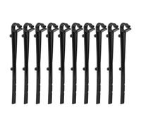 DOITOOL 50pcs Gutter Brush Fixing Clips Black Plastic Gutter Securing Clip Fixed Hooks Guard Installation Accessories for Roofs Attachment