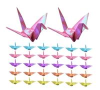 DOITOOL 50pcs Handmade Origami Crane Decor Paper Decorations for Wedding Party and Event Decorations, Beautifully Crafted with Attention to Detail, Creating a Romantic Random Color