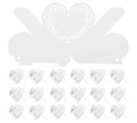 DOITOOL 50pcs Hollow Paper Candy Boxes European Style Delicate White Heart Design Small Object Container for Party Bridal Shower Guests