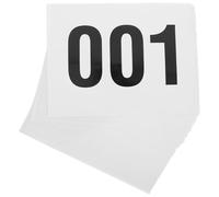 DOITOOL 50pcs Lightweight Self-adhesive Race Bib Numbers with Strong Adhesive Design and Rounded Corners for Marathons and Sports Events