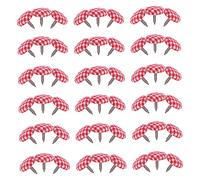DOITOOL 50pcs Mini Cloth Wrapped Two Legged Nails Rivets for DIY Craft Practical Bag Hardware Fasteners Red Plaid for Handmade Clothing and Accessories Repair