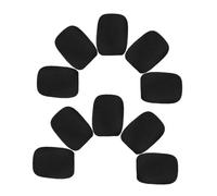 DOITOOL 50pcs Mini Lapel Microphone Foam Covers High Density Black Windscreen for Headset Mic Noise Reduction Suitable for Outdoor Teaching Tour Guiding and Business Use