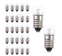 DOITOOL 50pcs Miniature Bulbs for Science Experiments - 3.8V 0.3A E10 Screw Base Circuit Light Bulb - Small Electric Lamp for School Classroom Physics Electricity Kits & DIY Projects