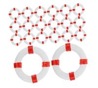 DOITOOL 50pcs Miniature Coastal Nautical Life Buoy Ornaments Resin Swim Rings for Dollhouse Fairy Garden Micro Landscape Mediterranean Beach Decor and Ocean-themed Home Decorations
