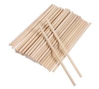 DOITOOL 50pcs Natural Round Wooden Dowels Sticks 15x0.5cm Unfinished Wood Craft Rods for DIY Projects Macrame and Model Building Supplies