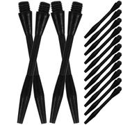 DOITOOL 50pcs Nylon Dart Shafts Replacement with Durability and Rounding the Tip Black Titanium Dart Stems Outdoor Game Shafts Accessories