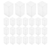 DOITOOL 50pcs Plastic Match Box Storage Containers with Folding Lid | PVC Design, 8x4x4cm Size, Stackable Organizer for Model Cars and Beads