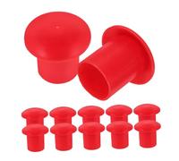 DOITOOL 50pcs Plastic Rebar Safety Caps Red Rebar End Protectors for Construction Sites Reusable Protective Covers for Sleeves and Ends