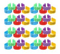 DOITOOL 50pcs Poultry Identification Rings Plastic Chicken Leg Bands for Marking Hens Roosters Ducks Easy Management Farm Use