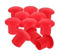 DOITOOL 50pcs Red Rebar Safety Caps Construction End Protectors Reusable Rebar Sleeve Covers for Reinforcement Sites