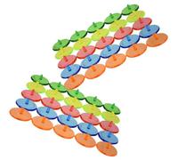 DOITOOL 50pcs round Plastic Golf Ball Markers Lightweight and Wear-resistant Ball Position Markers Convenient to Insert Soil for Golf Course Use Random Color