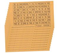 DOITOOL 50pcs Self Adhesive Euro Tracking Labels for Piggy Banks Savings Boxes Beige Decoration for Budgeting Financial Discipline