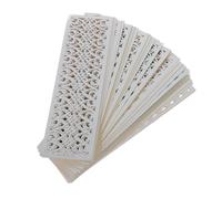 DOITOOL 50pcs Silver Hollow Paper Candle Holder Wraps European Style Cylindrical Lampshade Enclosures Decorative Light Shades for LED Candle Votives and Party Decoration