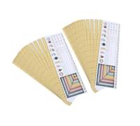 DOITOOL 50pcs Student Desk Name Tags Paper Classroom Name Plates with Alphabet Multiplication for Multipurpose Desk Reference Easy to Clean and