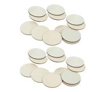 DOITOOL 50pcs Unfinished Wooden Circles Thick Natural Wood Discs for DIY Crafts and Adults Versatile Round Wood Slices for Christmas Ornaments Name Tags Coasters and Artistic Projects