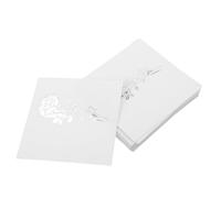DOITOOL 50pcs Wedding Place Cards Floral Rose Design Durable Paper Table Name Tags for Wedding Party Events Printable Blank Seating Cards for Elegant Table Setting